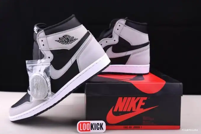 White Grey 1 Jordan Light Smoke Air 555088-035 High Retro Black 0605